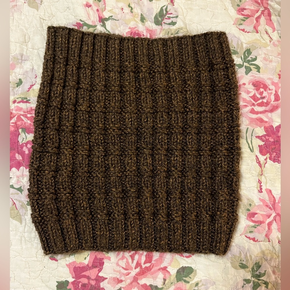 Hand Knit Gorgeous Brown Cowl